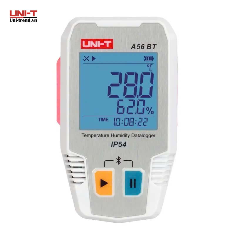 Bộ ghi dữ liệu nhiệt độ, độ ẩm UNI-T A56BT (-40℃~85°C, 0%~100%RH, IP54, Bluetooth, PC)
