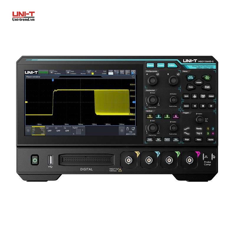 Máy hiện sóng độ phân giải cao UNI-T MSO1154HD-S (150MHz, 2.5GSa/s, 4+16 CH, AWG)