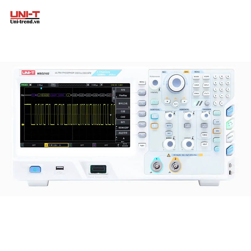 Máy hiện sóng số UNI-T MSO2102 (100 MHz, 2.0GSa/s, 2+16CH)