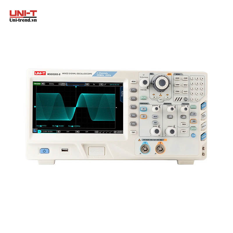 Máy hiện sóng số UNI-T MSO2202-S (200 MHz, 2.0GSa/s, 2+16CH, 50 MHz AFG)