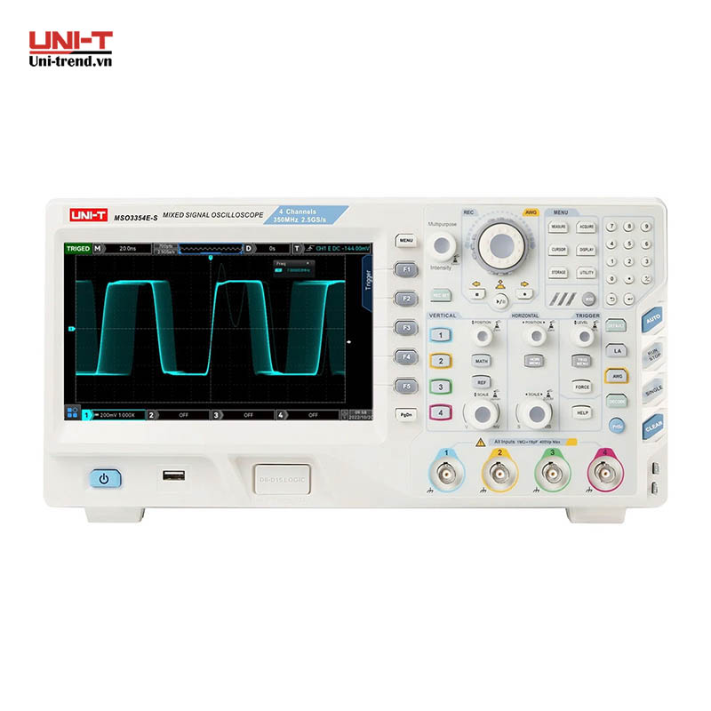 Máy hiện sóng số UNI-T MSO3354E-S (350MHz, 2.5GSa/s, 250Mpts, 4+16CH, MSO, 50 MHz AFG)