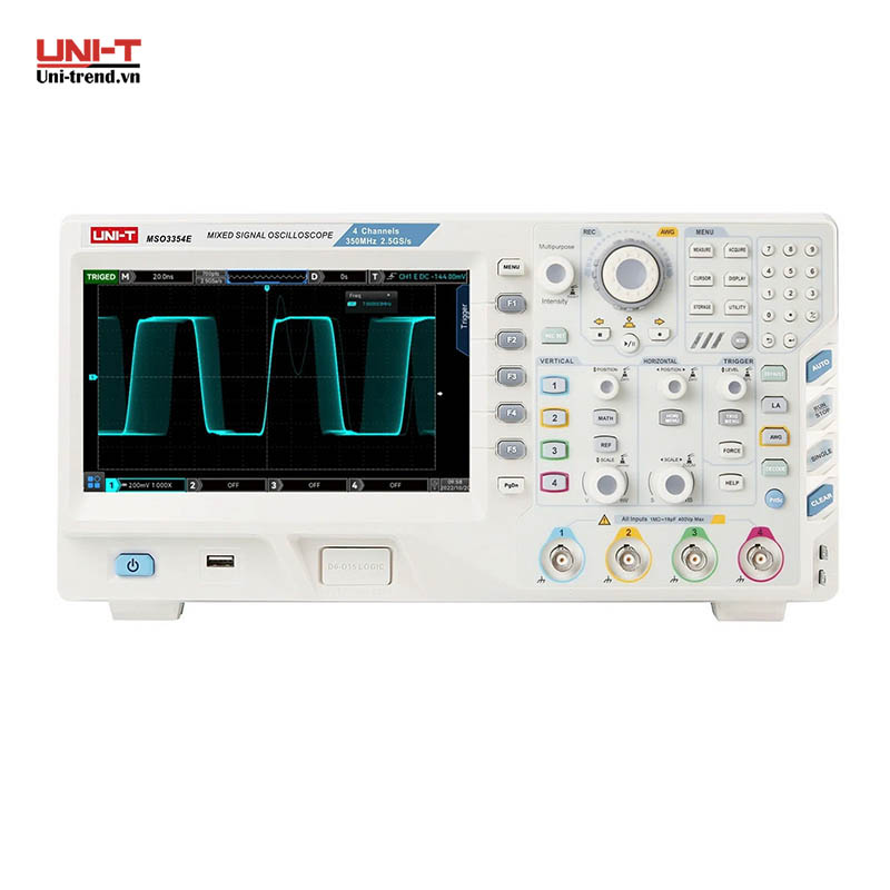 Máy hiện sóng số UNI-T MSO3354E (350MHz, 2.5GSa/s, 250Mpts, 4+16CH, MSO)
