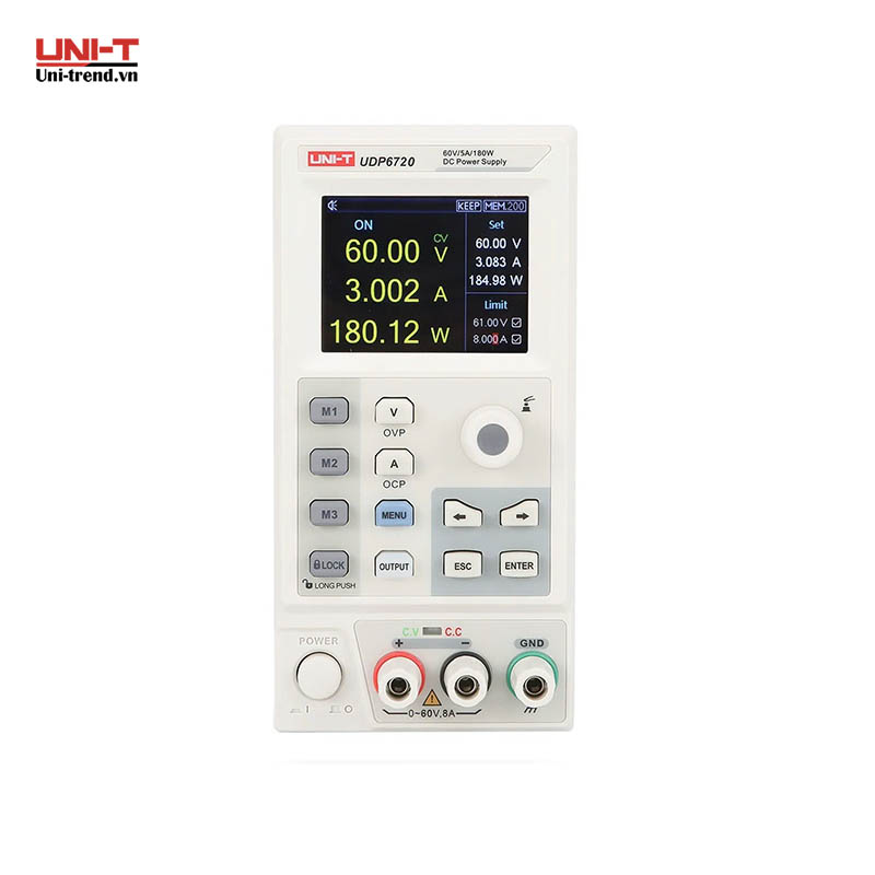 Nguồn điện DC lập trình UNI-T UDP6720 (60V, 5A, 100W, 1CH, Switching)