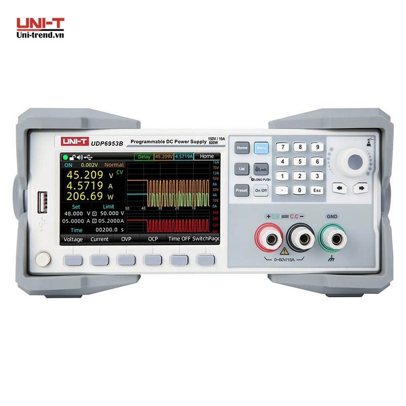 Nguồn điện DC lập trình UNI-T UDP6953B (150V, 10A, 600W, 1CH, Switching)