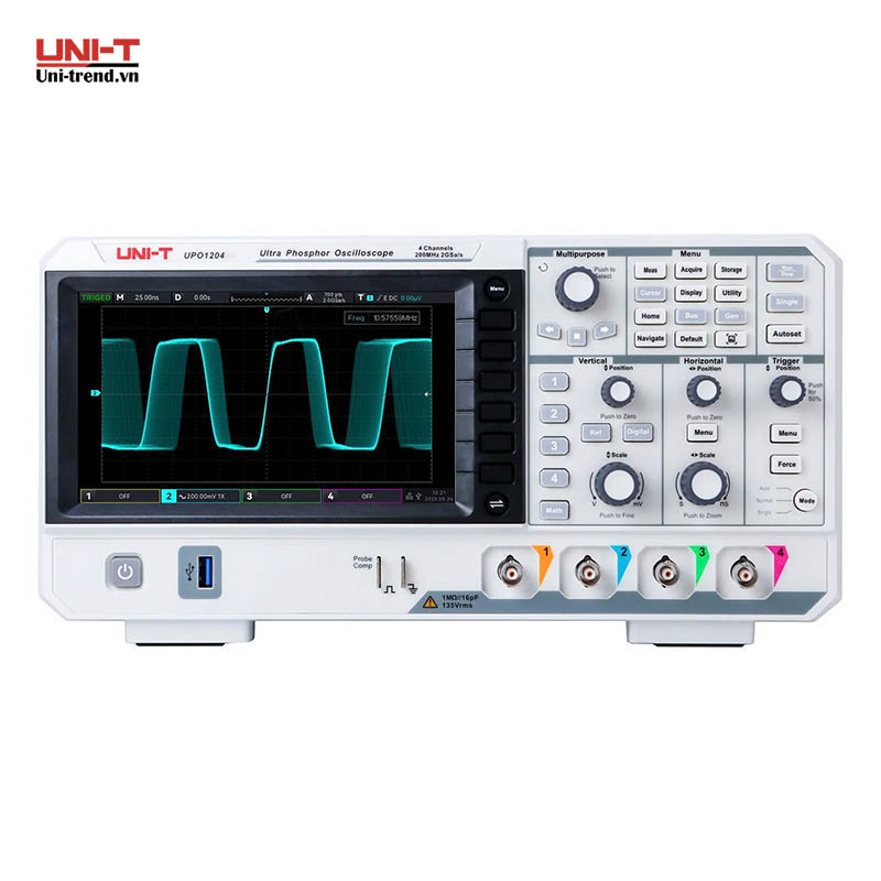 Máy hiện sóng số UNI-T UPO1204 (200MHz, 2 GSa/s, 4CH)