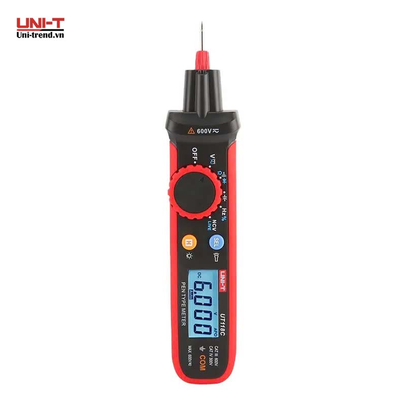 Đồng hồ vạn năng dạng bút UNI-T UT118C (600V, 60MΩ, 60mF, TrueRMS, NCV)