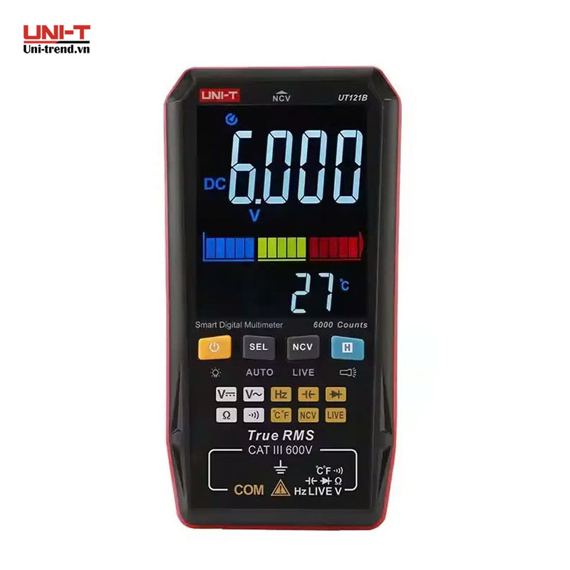 Đồng hồ vạn năng mini tự động UNI-T UT121B (1000V, 1000℃, TrueRMS, Auto)