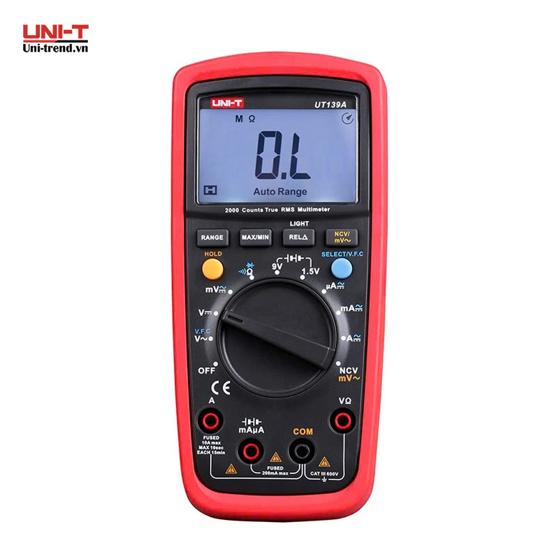 Đồng hồ vạn năng điện tử UNI-T UT139A (600V, 10A, TrueRMS, Auto)