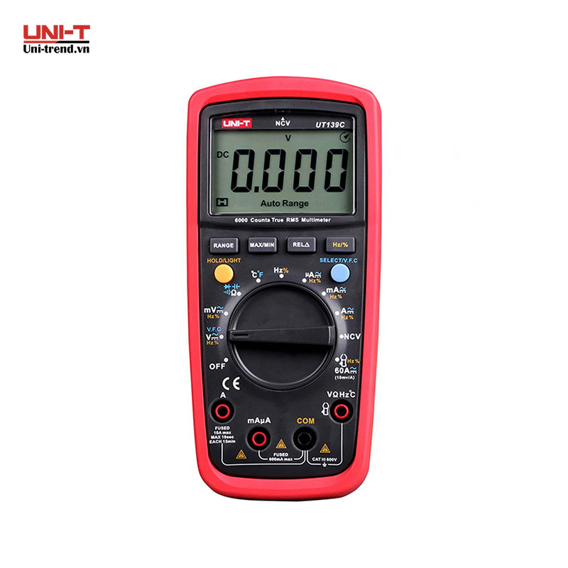 Đồng hồ vạn năng điện tử UNI-T UT139C (600V, 10A, 1000℃, TrueRMS, Auto)