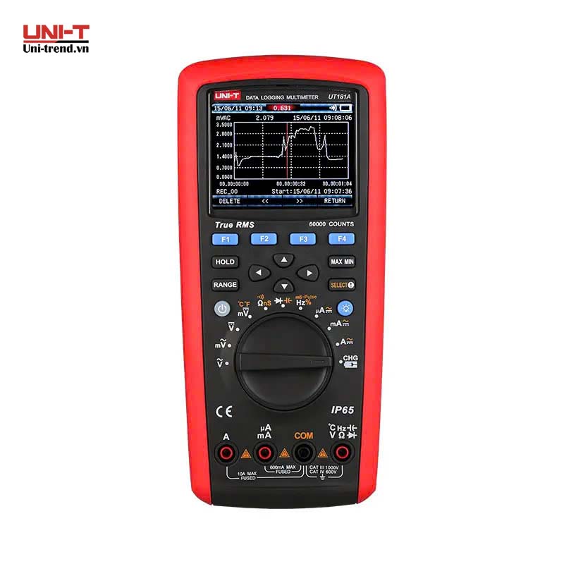 Đồng hồ vạn năng điện tử UNI-T UT181A (1000V, 10A, TrueRMS, 1000℃)