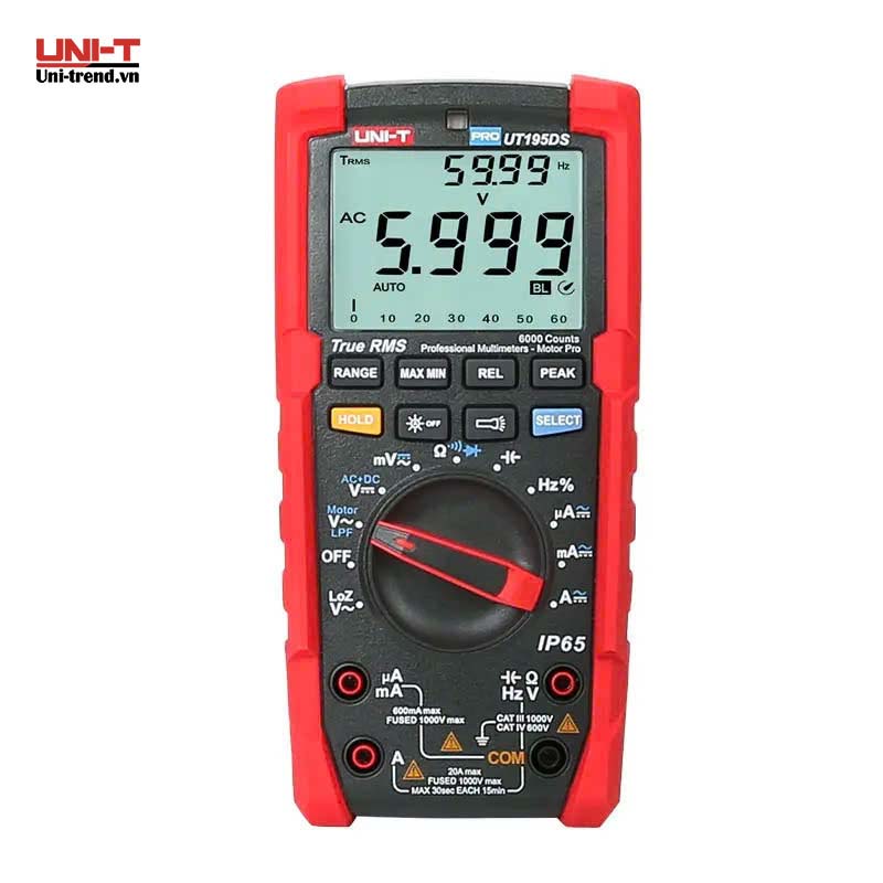Đồng hồ vạn năng UNI-T UT195DS (1000V, 20A, TrueRMS, IP65)