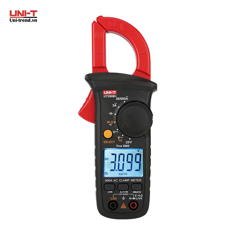 Ampe kìm điện tử UNI-T UT200B+ (AC 600A, 600V, TrueRMS)