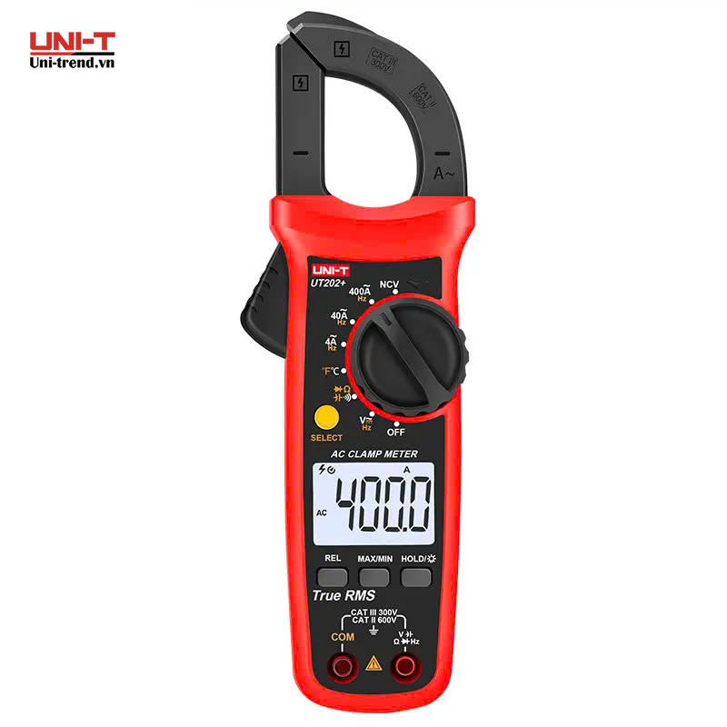 Ampe kìm điện tử UNI-T UT202A+ (AC 600A, TrueRMS, NCV)