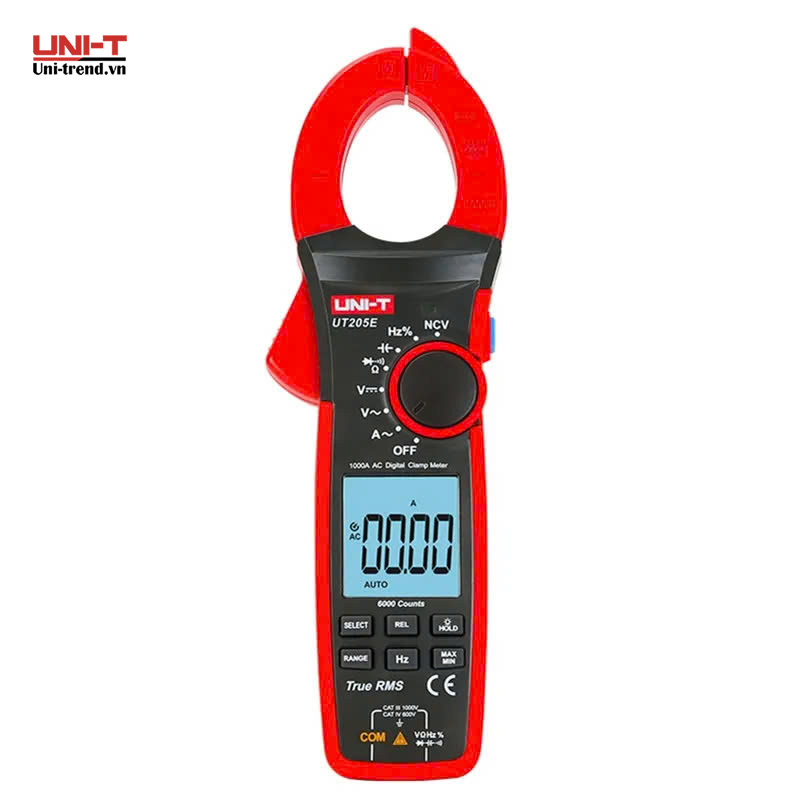 Ampe kìm điện tử UNI-T UT205E (AC 1000A, 1000V, TrueRMS)