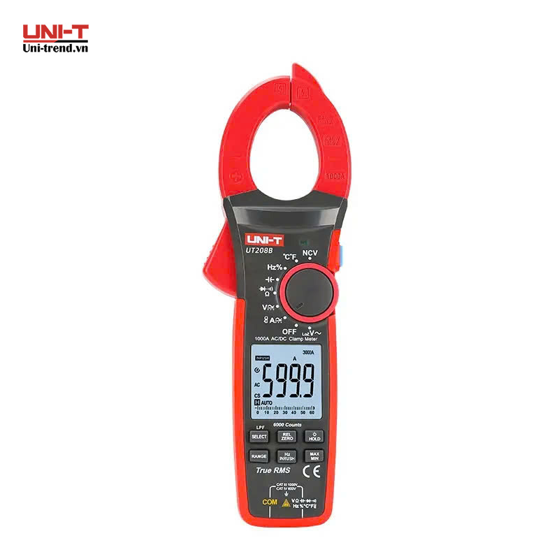 Ampe kìm điện tử UNI-T UT208B (AC/DC 1000A, 1000V, TrueRMS, 1000°C, NCV)
