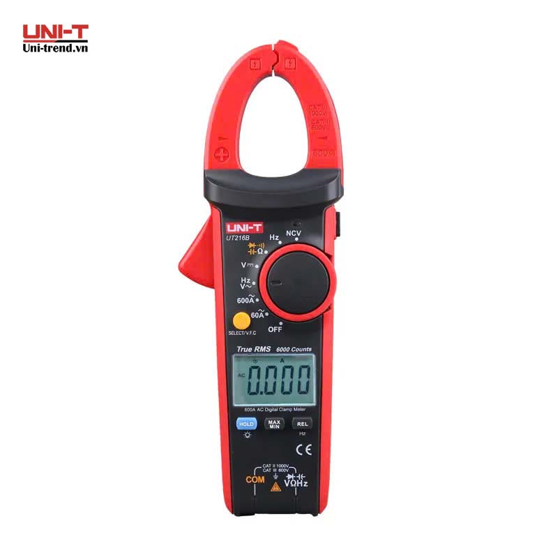 Ampe kìm điện tử UNI-T UT216B (AC 600A, TrueRMS)