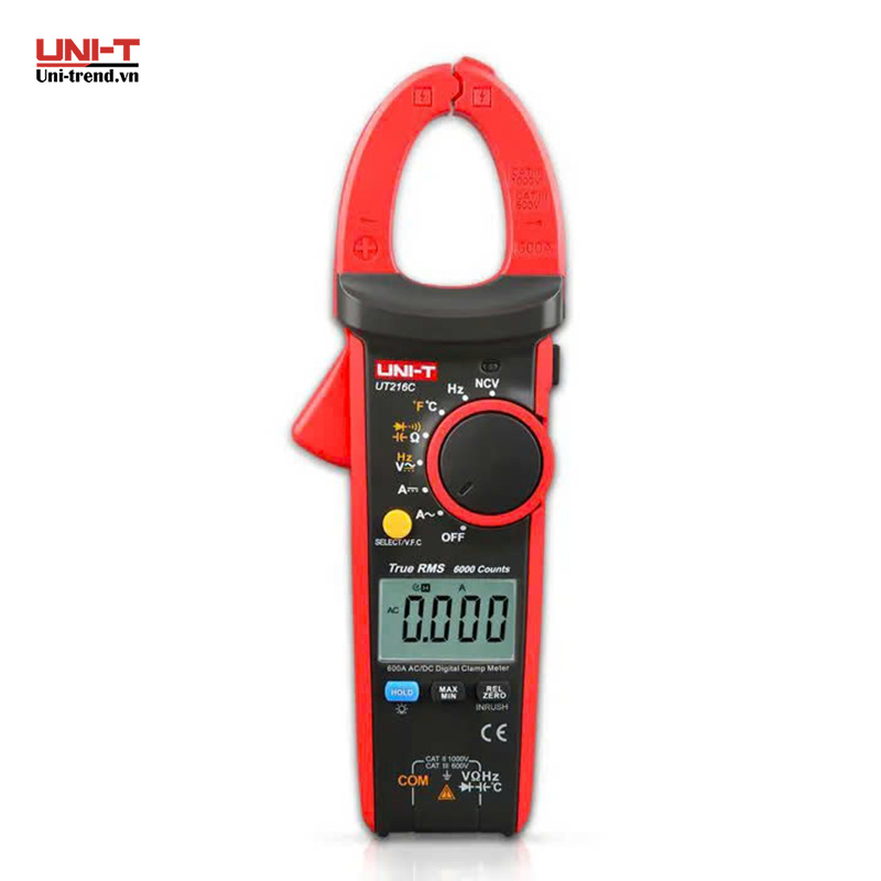 Ampe kìm điện tử UNI-T UT216C (AC/DC 600A, TrueRMS, 1000℃)