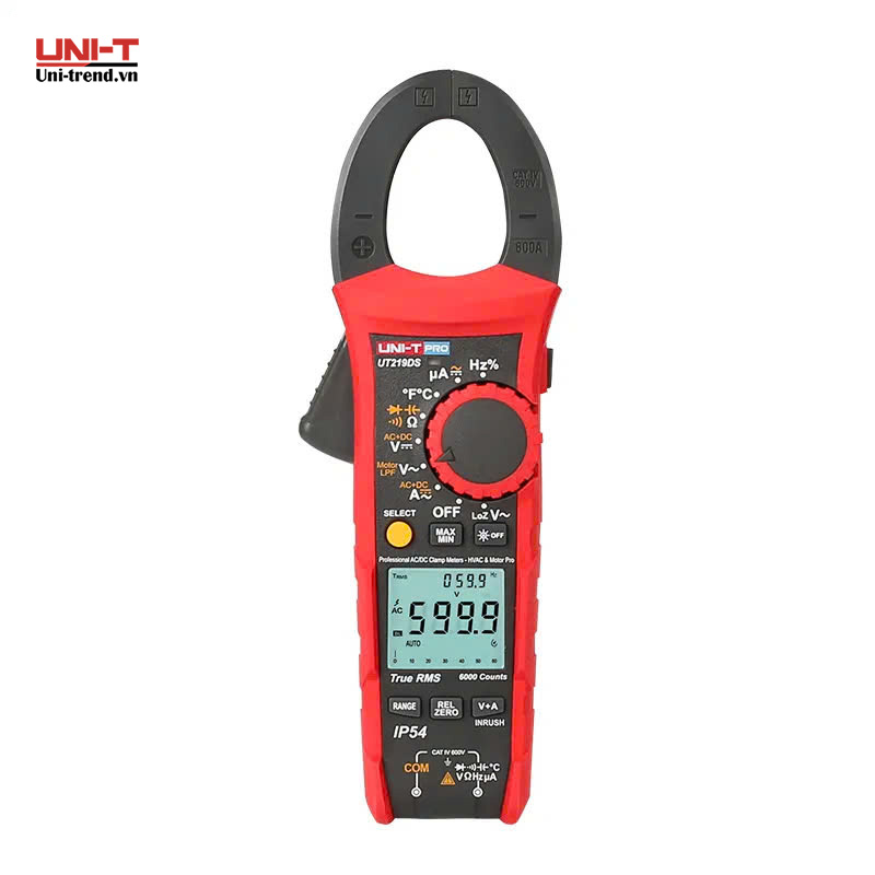 Ampe kìm điện tử UNI-T UT219DS (AC/DC 600A, TrueRMS)