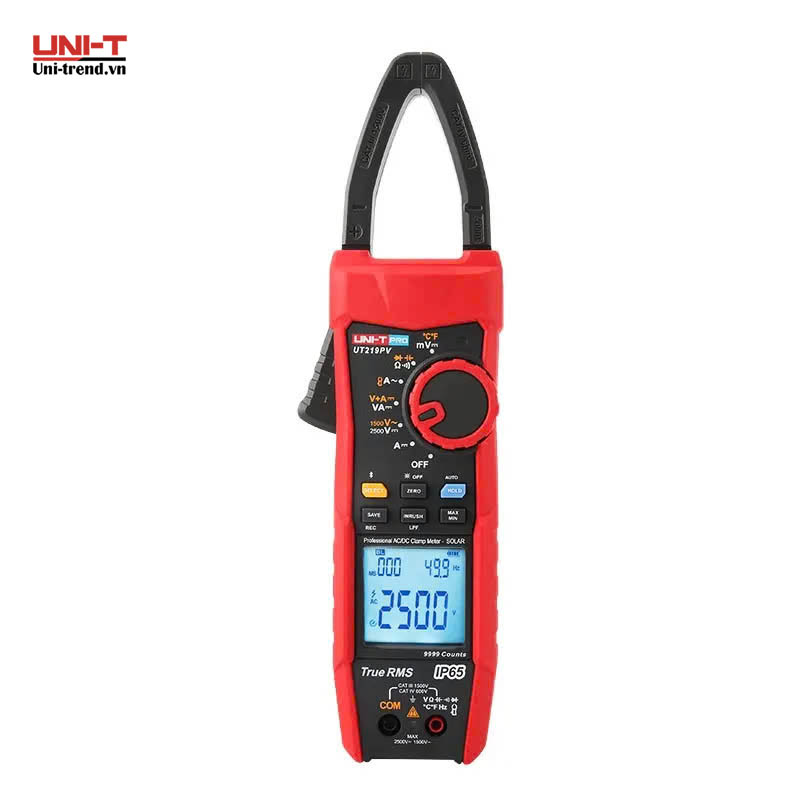 Ampe kìm UNI-T UT219PV đo năng lượng mặt trời (AC/DC 1000A, Bluetooth, TrueRMS)
