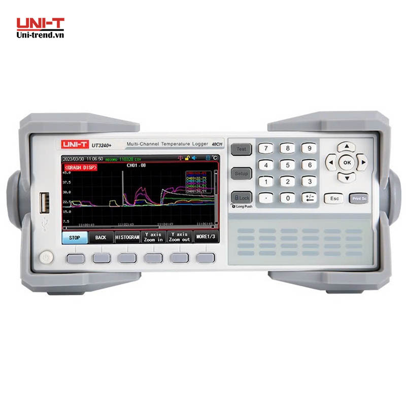 Máy đo ghi nhiệt độ đa kênh UNI-T UT3240+ (-200~1800℃, 40CH)