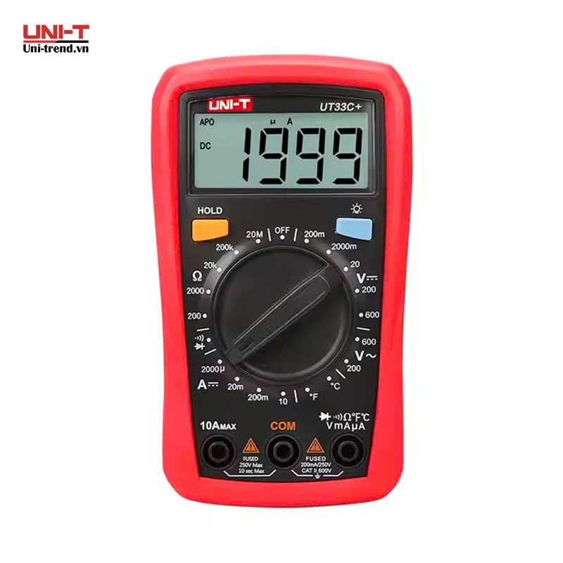 Đồng hồ vạn năng điện tử UNI-T UT33C+ (600V, 10A, 1000°C)