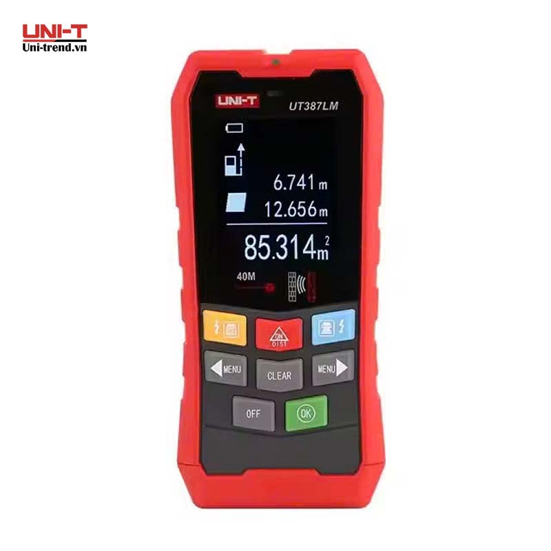 Máy dò dây điện, kim loại, gỗ trong tường UNI-T UT387LM (38~100mm, Laser 40m)