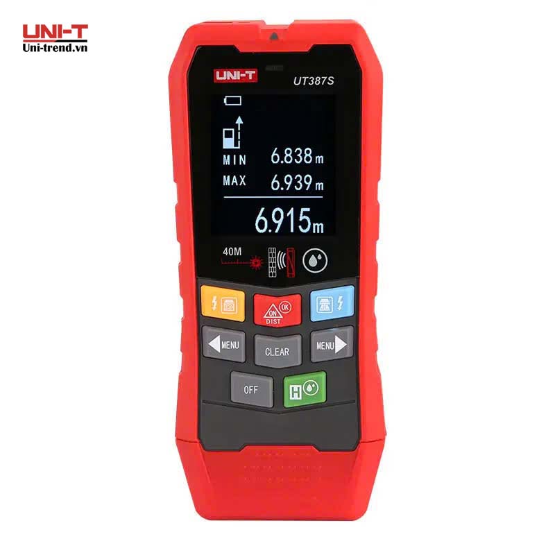 Máy dò dây điện, kim loại, gỗ trong tường UNI-T UT387S (38~100mm, Laser 40m, độ ẩm gỗ)
