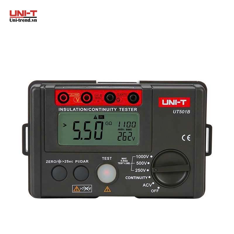 Máy đo điện trở cách điện UNI-T UT501B (5GΩ, 1000V, PI, DAR)