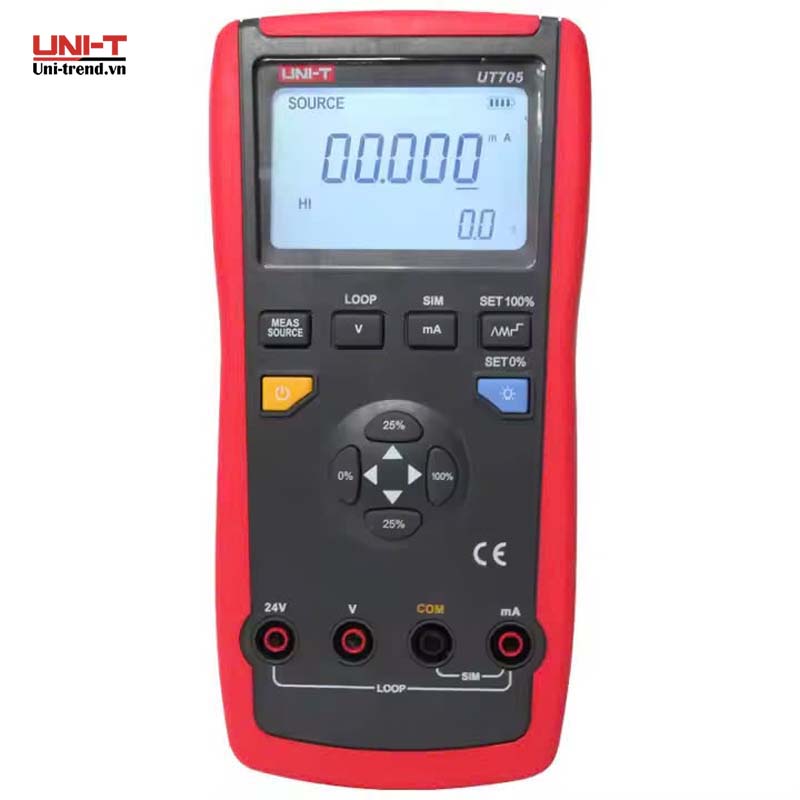 Máy hiệu chuẩn vòng lặp UNI-T UT705 (DC 30.000V, DC 24.000mA)