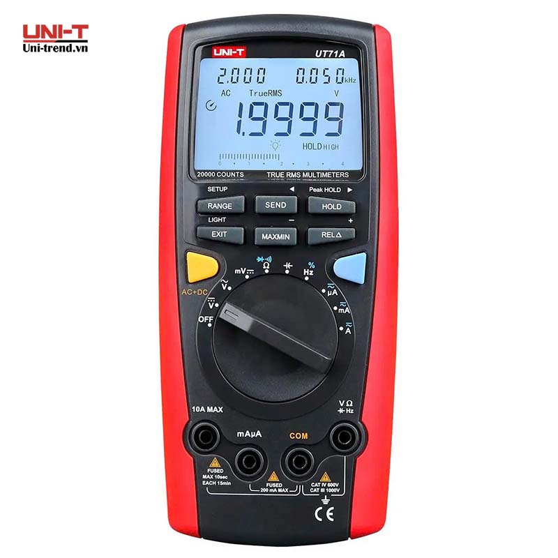 Đồng hồ vạn năng điện tử UNI-T UT71A (1000V, 10A, TrueRMS, 0.1%)