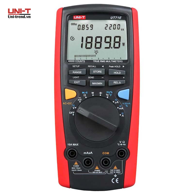 Đồng hồ vạn năng điện tử UNI-T UT71E (1000V, 10A, TrueRMS, 0.025%)