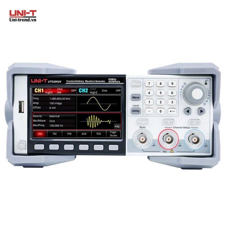 Máy phát xung UNI-T UTG2062X (60MHz, 625MS/s, 64Mpts, 2CH)