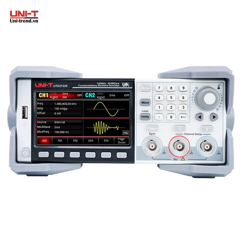 Máy phát xung UNI-T UTG2122X (120MHz, 625MS/s, 64Mpts, 2CH)