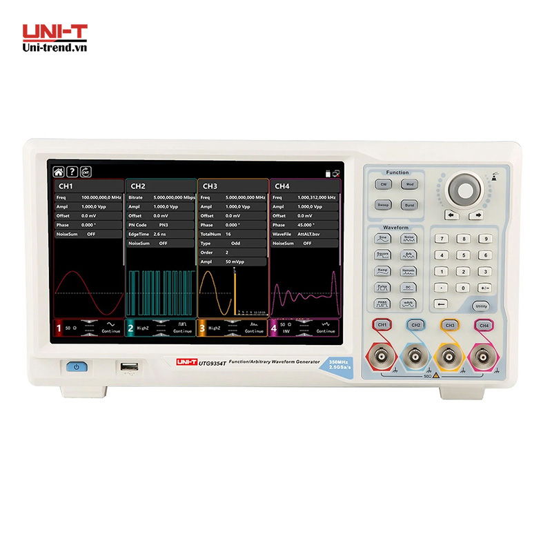 Máy phát xung UNI-T UTG9354T (350MHz, 2.5GSa/s, 64Mpts, 4CH)