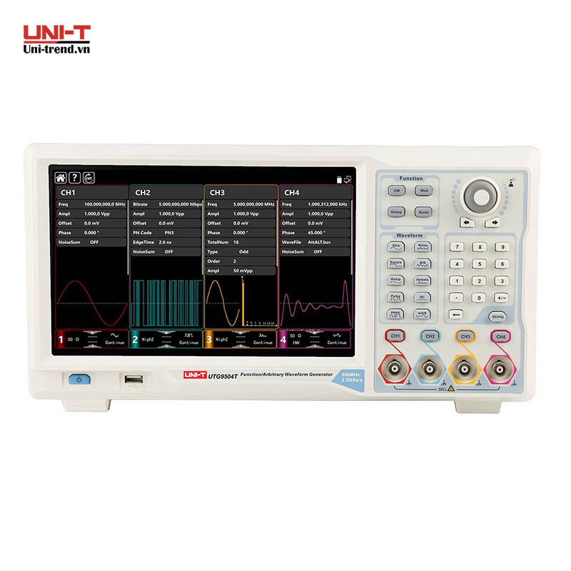 Máy phát xung UNI-T UTG9504T (500MHz, 2.5GSa/s, 64Mpts, 4CH)