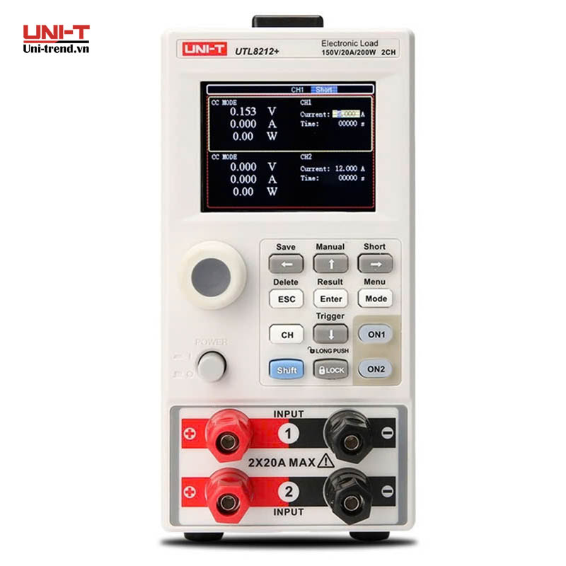 Tải giả điện tử DC UNI-T UTL8212+ (150V, 20A, 400W, 2CH)