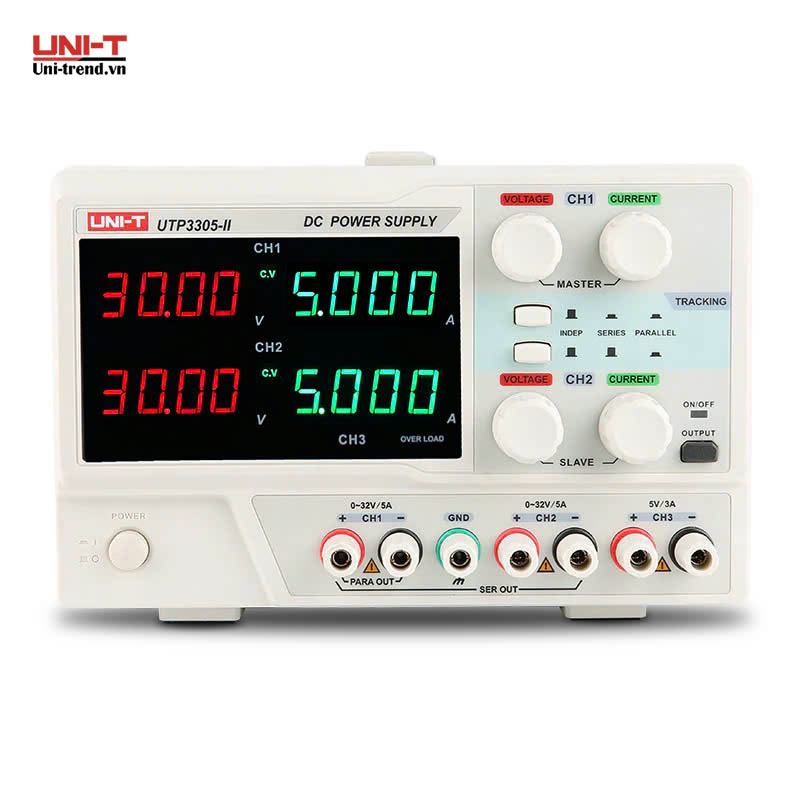 Nguồn điện DC UNI-T UTP3305-II (32V, 5A, 335W, 3CH, Linear)