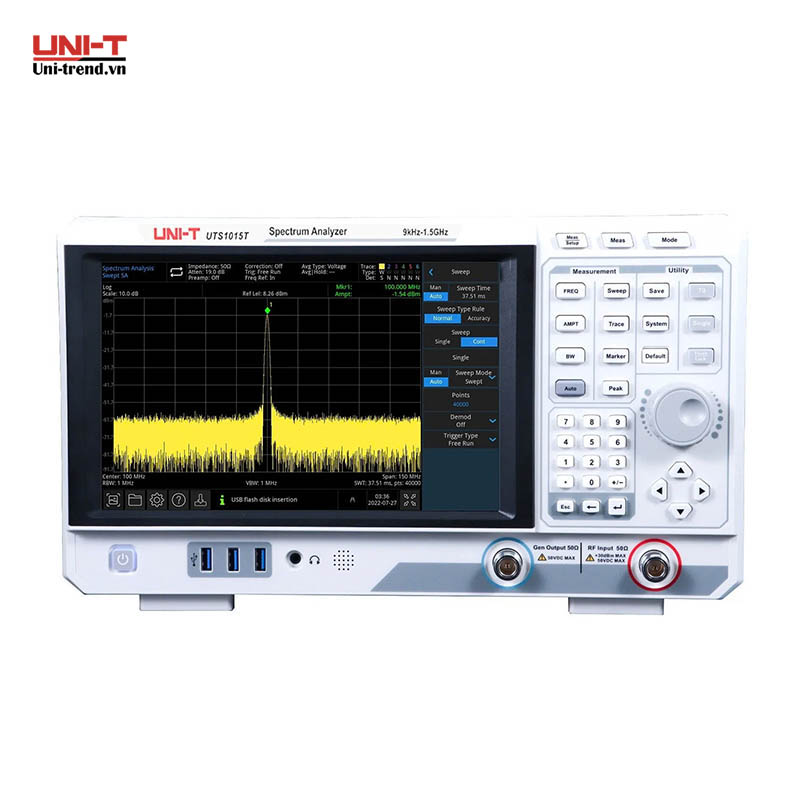 Máy phân tích phổ UNI-T UTS1015T (9kHz~1.5GHz)