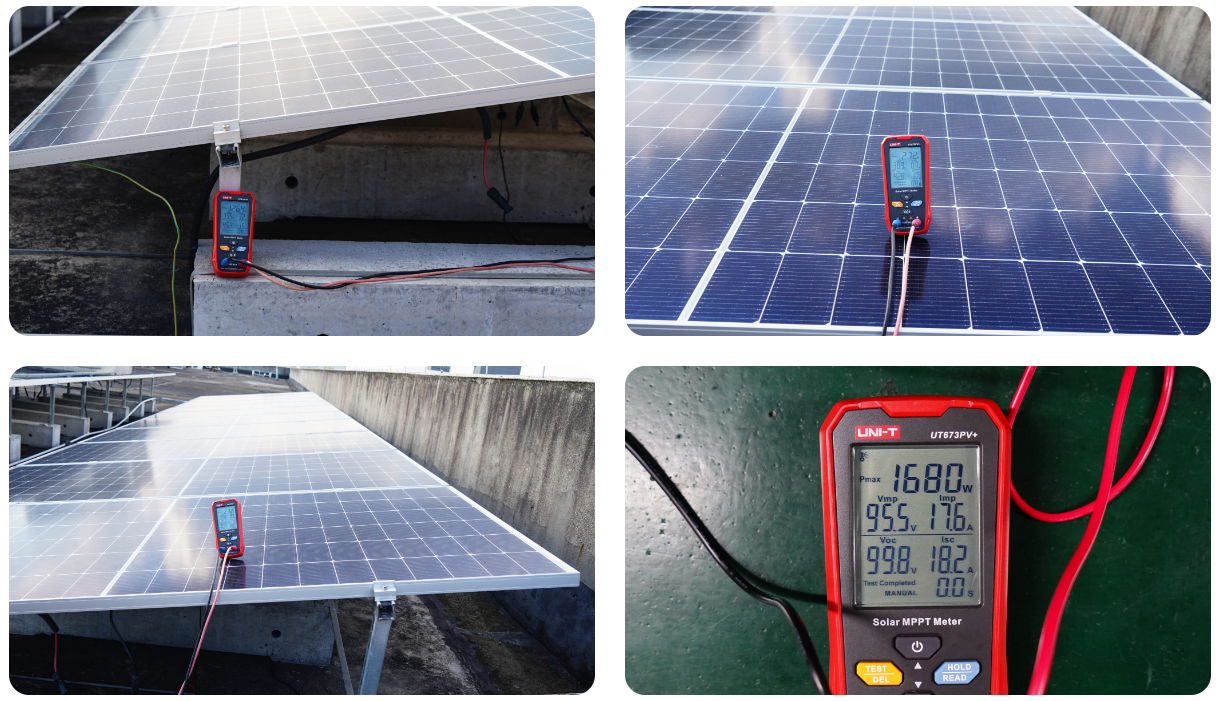 máy kiểm tra tấm pin năng lượng mặt trời ut673pv+